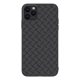 Nillkin iPhone 11 Pro Max NILLKIN SYNTHETIC FIBER PLAID műanyag telefonvédő gumírozott, csíkos, FEKETE