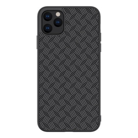 Nillkin iPhone 11 Pro NILLKIN SYNTHETIC FIBER PLAID műanyag telefonvédő gumírozott, csíkos, FEKETE