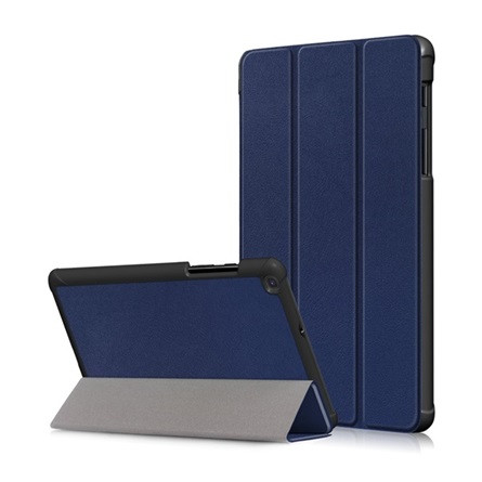 Gigapack Samsung Tab A 8.0 LTE (2019) Gigapack Tok álló, bőr hatású aktív FLIP, asztali tartó, SÖTÉTKÉK