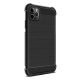 Imak iPhone 11 Pro Max IMAK VEGA szilikon telefonvédő ütésállóság, karbon minta, FEKETE