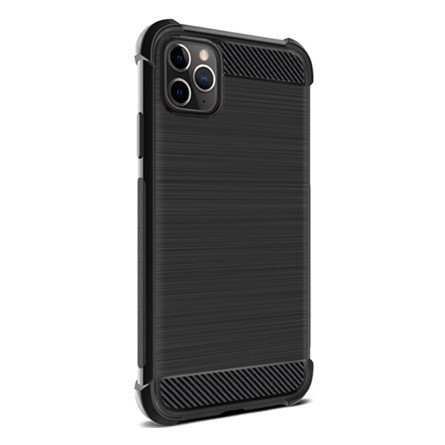 Imak iPhone 11 Pro IMAK VEGA szilikon telefonvédő ütésállóság, karbon minta, FEKETE