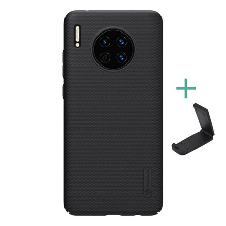 Nillkin Huawei Mate 30 NILLKIN SUPER FROSTED műanyag telefonvédő gumírozott, érdes felület + asztali tartó, FEKETE