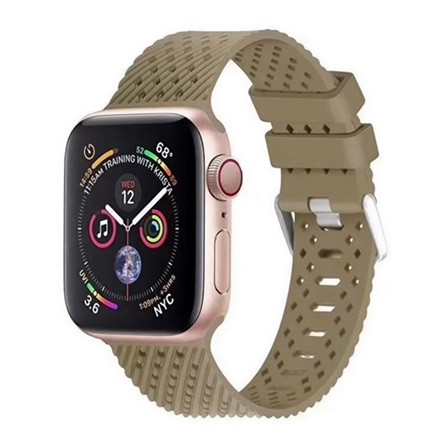 Gigapack Apple Watch Series 10 46mm GIGAPACK Pótszíj egyedi méret, csíkos, SÖTÉTZÖLD