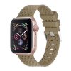 Gigapack Apple Watch Series 10 46mm GIGAPACK Pótszíj egyedi méret, csíkos, SÖTÉTZÖLD
