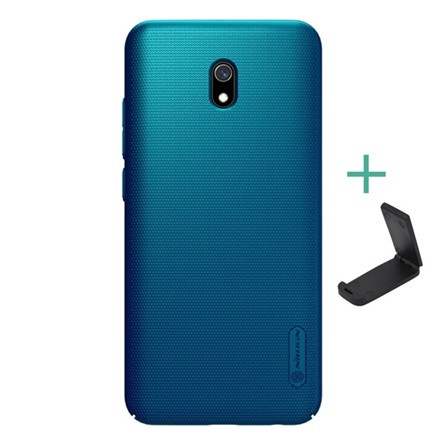 Nillkin Redmi 8A NILLKIN SUPER FROSTED műanyag telefonvédő gumírozott, érdes felület + asztali tartó, SÖTÉTKÉK