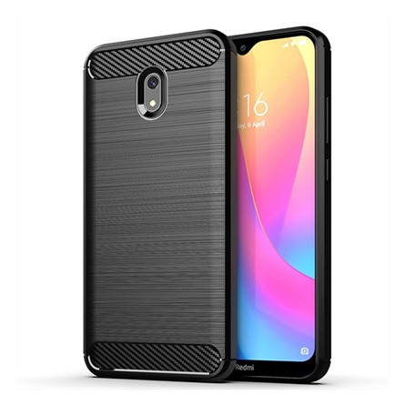 Gigapack Redmi 8A Gigapack Szilikon telefonvédő ütésállóság, karbon minta, FEKETE
