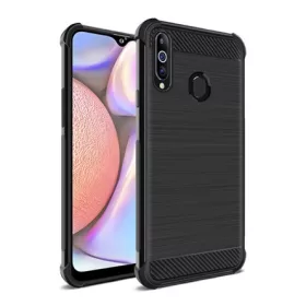   Imak Samsung A20s IMAK VEGA szilikon telefonvédő ütésállóság, karbon minta, FEKETE
