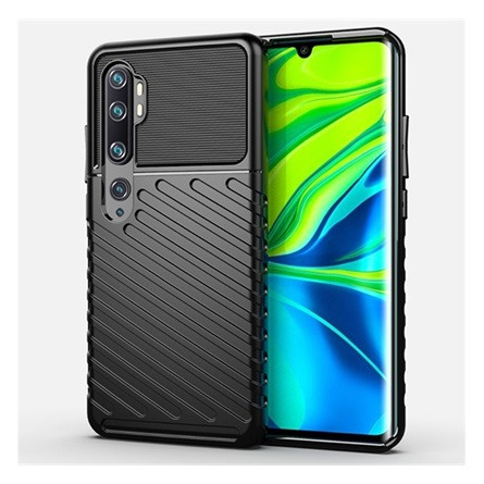 Gigapack Xiaomi Mi Note 10 Pro Gigapack szilikon telefonvédő ütésállóság, dombor minta, FEKETE