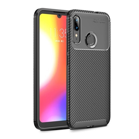 Gigapack Motorola Moto E6 Plus Gigapack szilikon telefonvédő ütésállóság, karbon minta, FEKETE