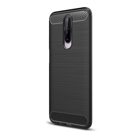 Gigapack Redmi K30 Gigapack Szilikon telefonvédő ütésállóság, karbon minta, FEKETE