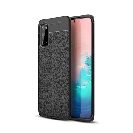 Gigapack Samsung S20 5G Gigapack Szilikon telefonvédő ütésállóság, varrás minta, FEKETE
