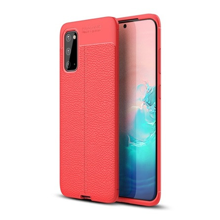 Gigapack Samsung S20 5G Gigapack Szilikon telefonvédő ütésállóság, varrás minta, PIROS