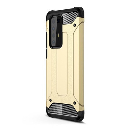 Gigapack Huawei P40 Pro 5G Gigapack Defender szilikon telefonvédő ütésállóság, fémhatás, ARANY