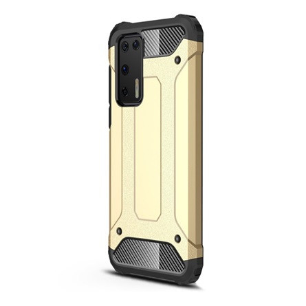 Gigapack Huawei P40 Gigapack Defender szilikon telefonvédő ütésállóság, fémhatás, ARANY