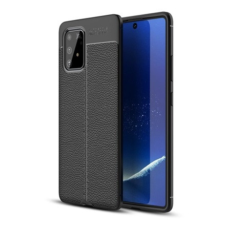 Gigapack Samsung S10 Lite Gigapack Szilikon telefonvédő ütésállóság, varrás minta, FEKETE