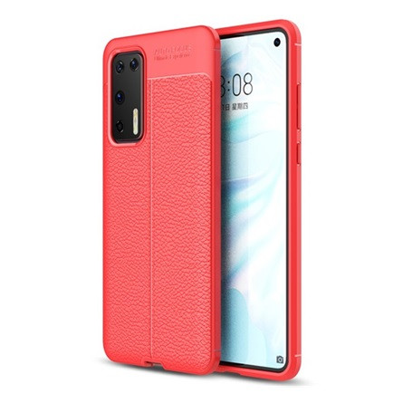 Gigapack Huawei P40 Gigapack szilikon telefonvédő ütésállóság, varrás minta, PIROS