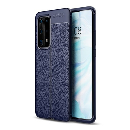 Gigapack Huawei P40 Pro+ 5G Gigapack szilikon telefonvédő ütésállóság, varrás minta, SÖTÉTKÉK