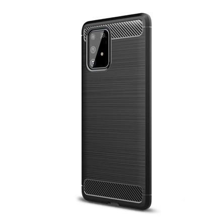 Gigapack Samsung S10 Lite Gigapack Szilikon telefonvédő ütésállóság, karbon minta, FEKETE