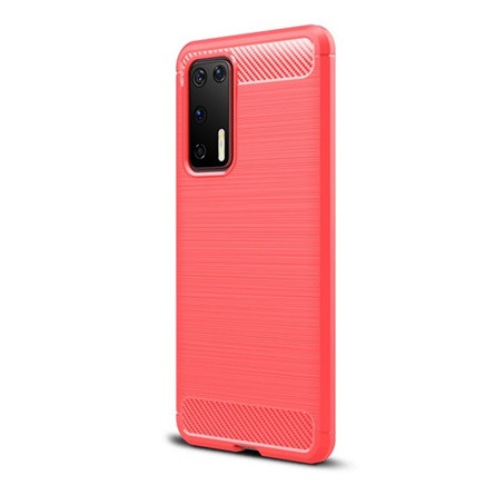 Gigapack Huawei P40 Gigapack szilikon telefonvédő ütésállóság, karbon minta, PIROS