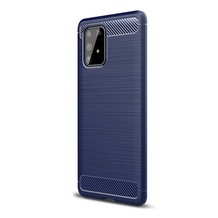 Gigapack Samsung S10 Lite Gigapack Szilikon telefonvédő ütésállóság, karbon minta, SÖTÉTKÉK