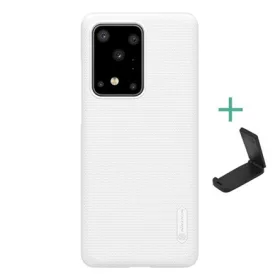   Nillkin Samsung S20 Ultra 5G NILLKIN SUPER FROSTED műanyag telefonvédő gumírozott, érdes felület + asztali tartó, FEHÉR