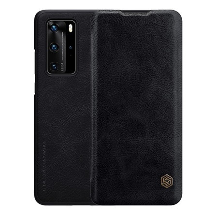 Nillkin Huawei P40 Pro 5G NILLKIN QIN tok álló, bőr hatású FLIP, kártyazseb, FEKETE