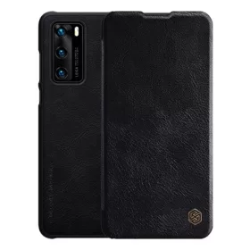   Nillkin Huawei P40 NILLKIN QIN tok álló, bőr hatású FLIP, kártyazseb, FEKETE