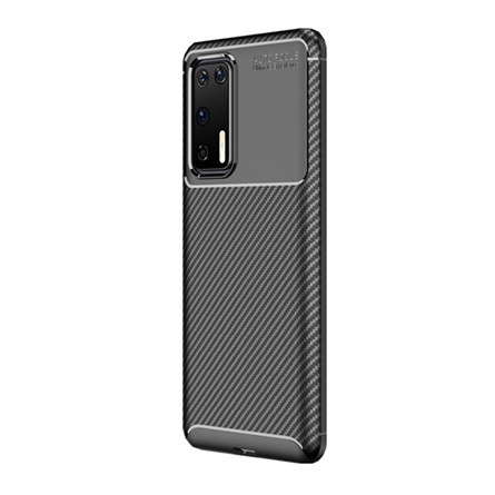 Gigapack Huawei P40 Gigapack szilikon telefonvédő ütésállóság, karbon minta, FEKETE