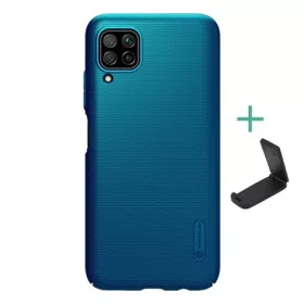   Nillkin Huawei P40 Lite 4G NILLKIN SUPER FROSTED műanyag telefonvédő gumírozott, érdes felület + asztali tartó, SÖTÉTKÉK