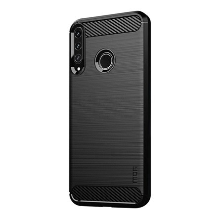 Gigapack Huawei P40 Lite E Gigapack Szilikon telefonvédő ütésállóság, karbon minta, FEKETE