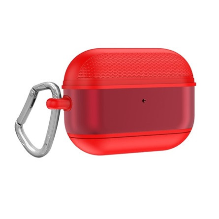 Gigapack Szilikon tok ütésállóság + karabíner PIROS Apple AirPods Pro