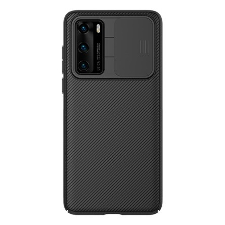 Nillkin Huawei P40 NILLKIN CAMSHIELD szilikon telefonvédő ütésállóság, csíkos, FEKETE