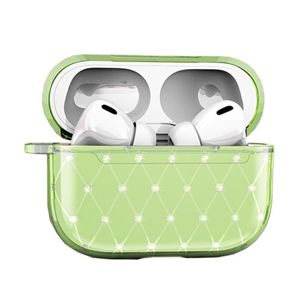 Gigapack szilikon tok ultravékony, strasszkő, VILÁGOSZÖLD Apple AirPods Pro