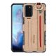 Gigapack Samsung S20 5G Gigapack Szilikon telefonvédő ütésállóság, textil hátlap + kézpánt, BARNA