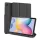 Dux Ducis Samsung Tab S6 Lite 10.4 LTE DUX DUCIS DOMO tok álló, bőr hatású aktív, textil minta, FEKETE
