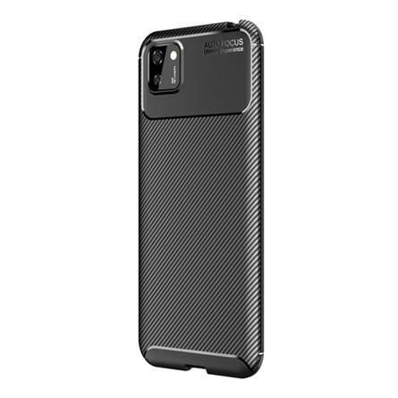 Gigapack Honor 9S Gigapack szilikon telefonvédő ütésállóság, karbon minta, FEKETE