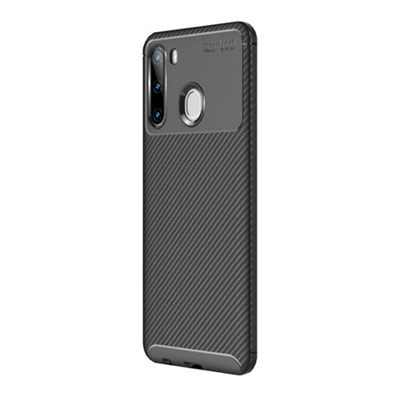 Gigapack Samsung A21 Gigapack szilikon telefonvédő ütésállóság, karbon minta, FEKETE