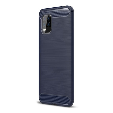 Gigapack Xiaomi Mi 10 Lite 5G Gigapack szilikon telefonvédő ütésállóság, karbon minta, SÖTÉTKÉK