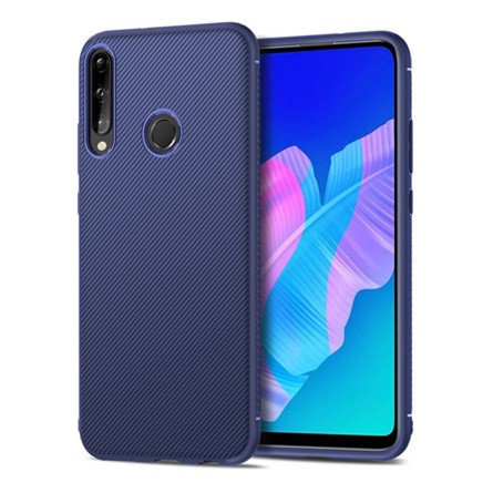 Gigapack Huawei P40 Lite E Gigapack Szilikon telefonvédő ütésállóság, csíkos, SÖTÉTKÉK