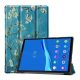 Gigapack Lenovo Tab M10 FHD Plus Gigapack Tok álló, bőr hatású FLIP, virág, VILÁGOSKÉK
