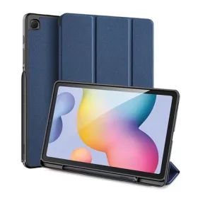   Dux Ducis Samsung Tab S6 Lite 10.4 LTE DUX DUCIS DOMO tok álló, bőr hatású aktív, textil minta, SÖTÉTKÉK