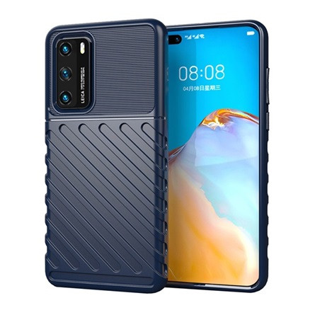 Gigapack Huawei P40 Gigapack szilikon telefonvédő ütésállóság, dombor minta, SÖTÉTKÉK