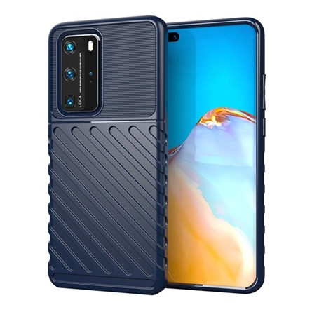 Gigapack Huawei P40 Pro 5G Gigapack szilikon telefonvédő ütésállóság, dombor minta, SÖTÉTKÉK