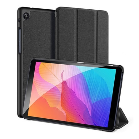 Dux Ducis Huawei MatePad T8 WIFI DUX DUCIS DOMO tok álló, bőr hatású aktív FLIP, textil minta, FEKETE