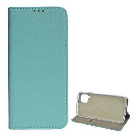 Gigapack Huawei P40 Lite 4G Gigapack Tok álló, bőr hatású FLIP, rombusz, MENTAZÖLD