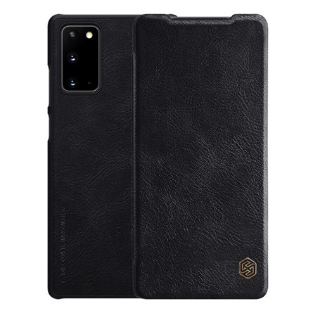 Nillkin Samsung Note 20 5G NILLKIN QIN tok álló, bőr hatású FLIP, kártyazseb, FEKETE