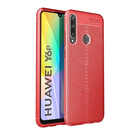 Gigapack Huawei Y6p Gigapack szilikon telefonvédő ütésállóság, varrás minta, PIROS