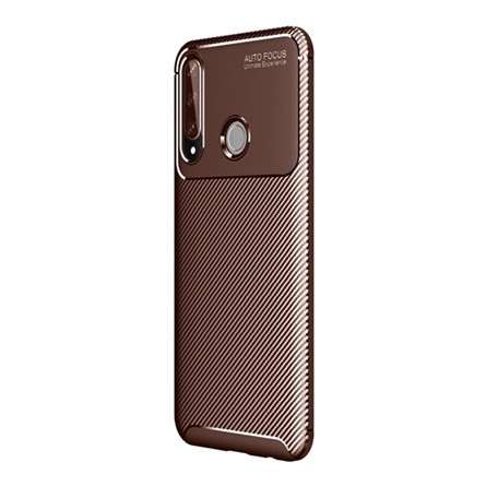 Gigapack Huawei Y6p Gigapack szilikon telefonvédő ütésállóság, karbon minta, BARNA