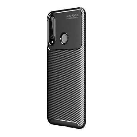 Gigapack Huawei Y6p Gigapack szilikon telefonvédő ütésállóság, karbon minta, FEKETE