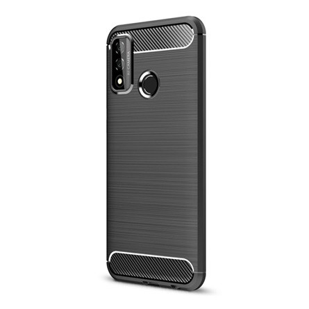 Gigapack Huawei P Smart (2020) Gigapack szilikon telefonvédő ütésállóság, karbon minta, FEKETE